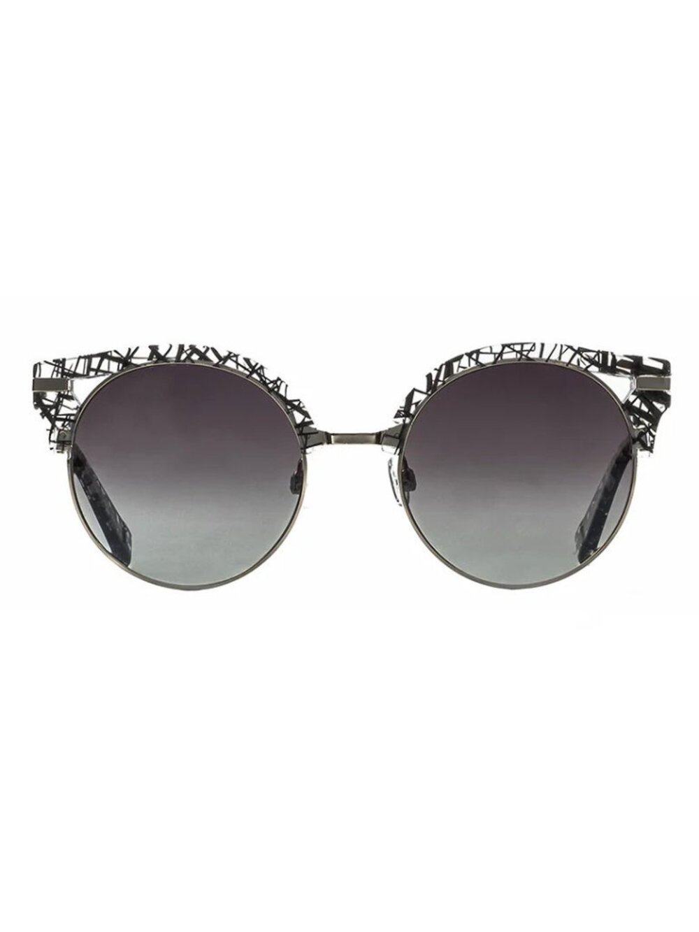 Elton John DUCKTAIL JTBLK Black Lace Frame/ Gray Polarized Lenses Sunglasses